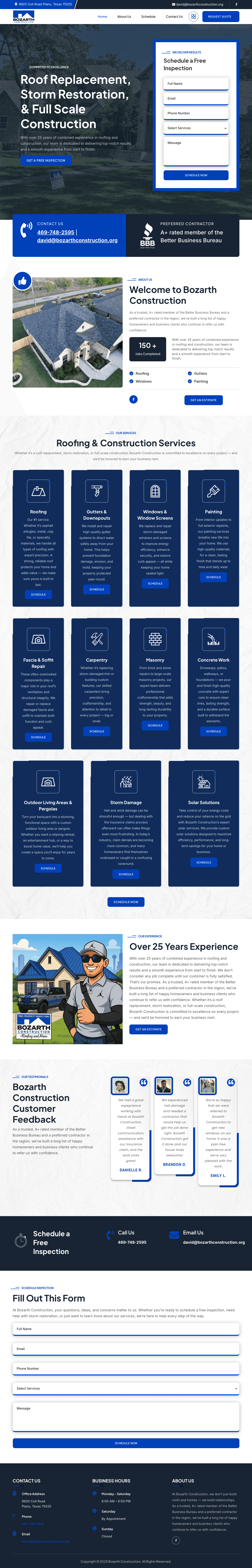 Screenshot of Bozarth Construction